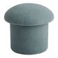 Round Faux Sherpa Mushroom Upholstered Storage Ottoman image number 0