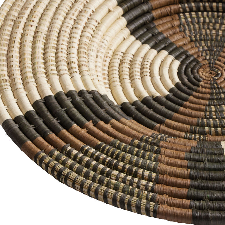 All Across Africa Natural And Brown Raffia Disc Wall Decor image number 3