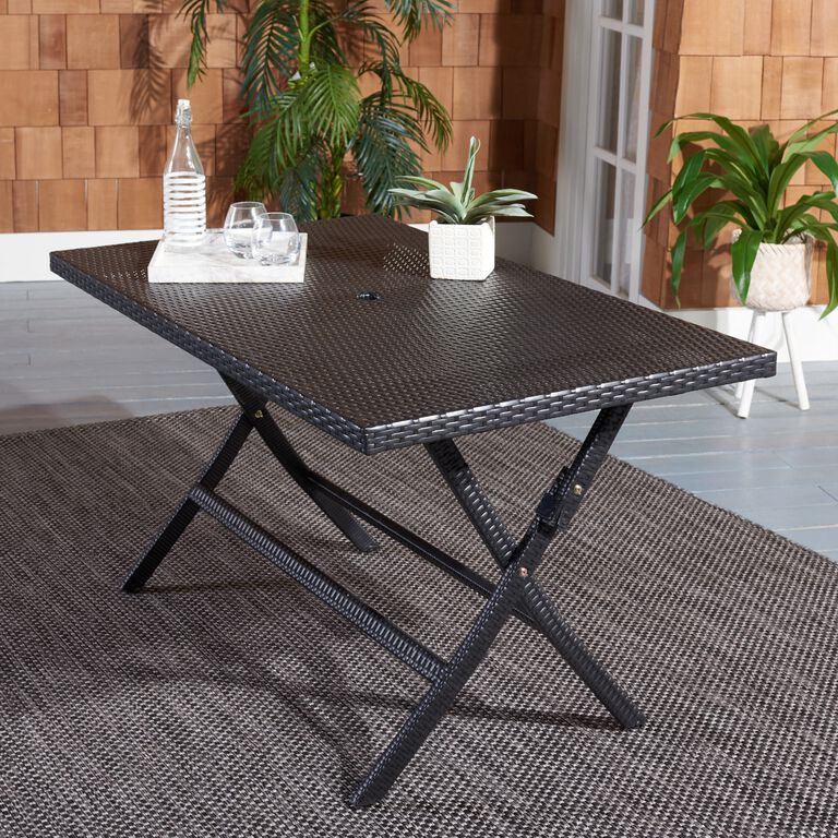 Afton All Weather Wicker Outdoor Folding Table image number 2