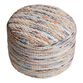 Round Multicolor Handwoven Indoor Outdoor Pouf image number 0