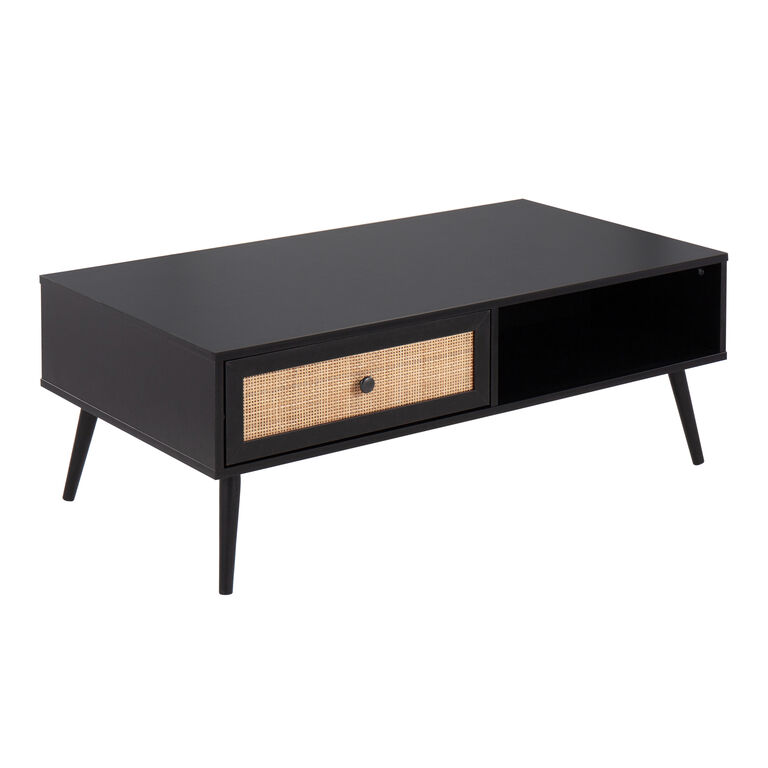 Mia Cane Front Coffee Table with Drawer image number 1