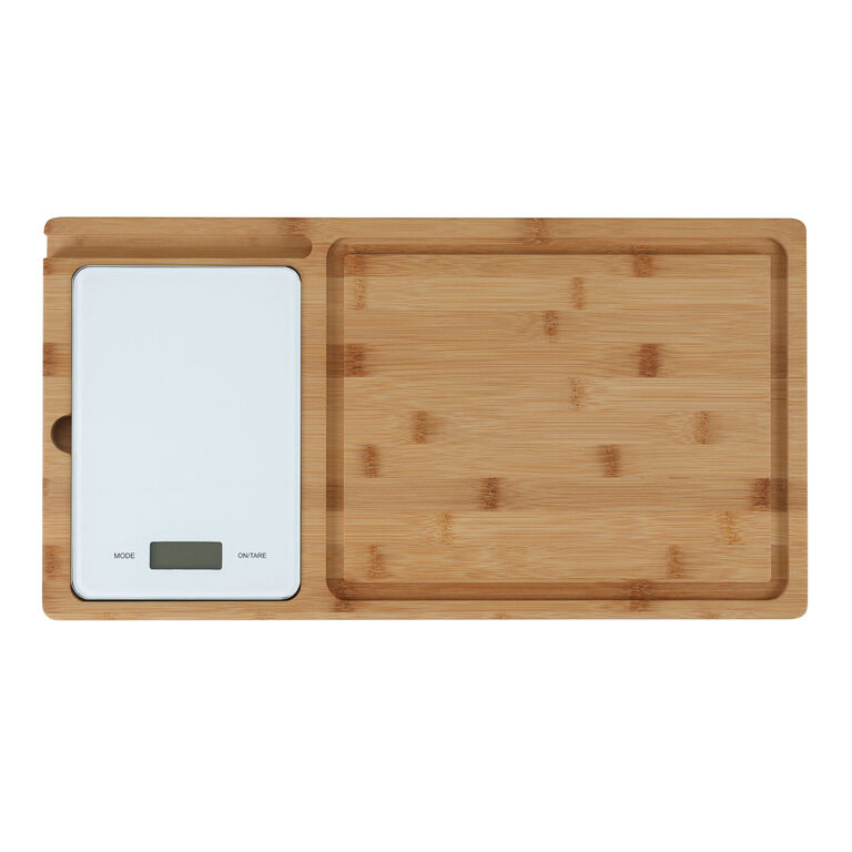 Dexas Prep and Weigh Bamboo Cutting Board with Digital Scale image number 2