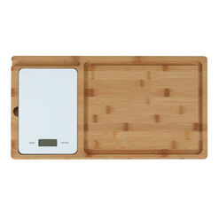 Dexas Prep and Weigh Bamboo Cutting Board with Digital Scale
