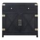 Lizzy Black Wood and Brushed Steel Storage Cabinet image number 2