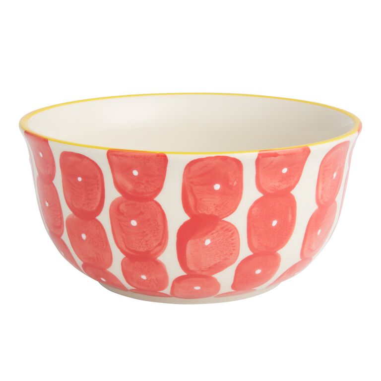 Geometric Dot Hand Painted Noodle Bowl image number 1
