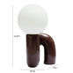 Athena Frosted Glass Globe and Metal Retro LED Accent Lamp image number 5