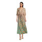 Mira Blush And Green Ombre Watercolor Floral Kaftan Dress image number 0