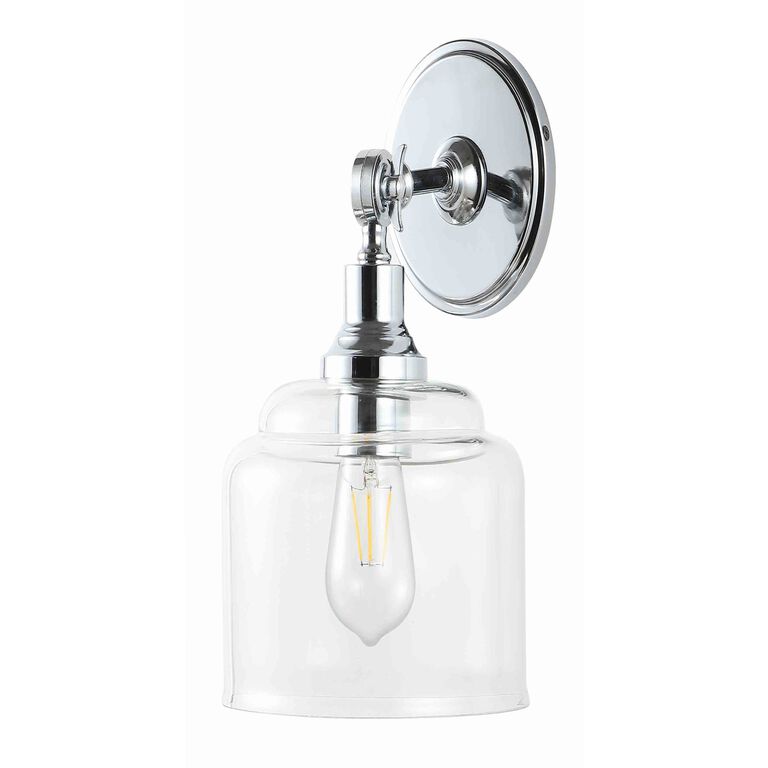 Lansor Chrome And Glass Wall Sconce image number 1