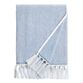 Azure Blue And White Marled Bath Towel image number 0