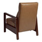 Erik Brown Faux Leather and Wood Upholstered Recliner image number 4
