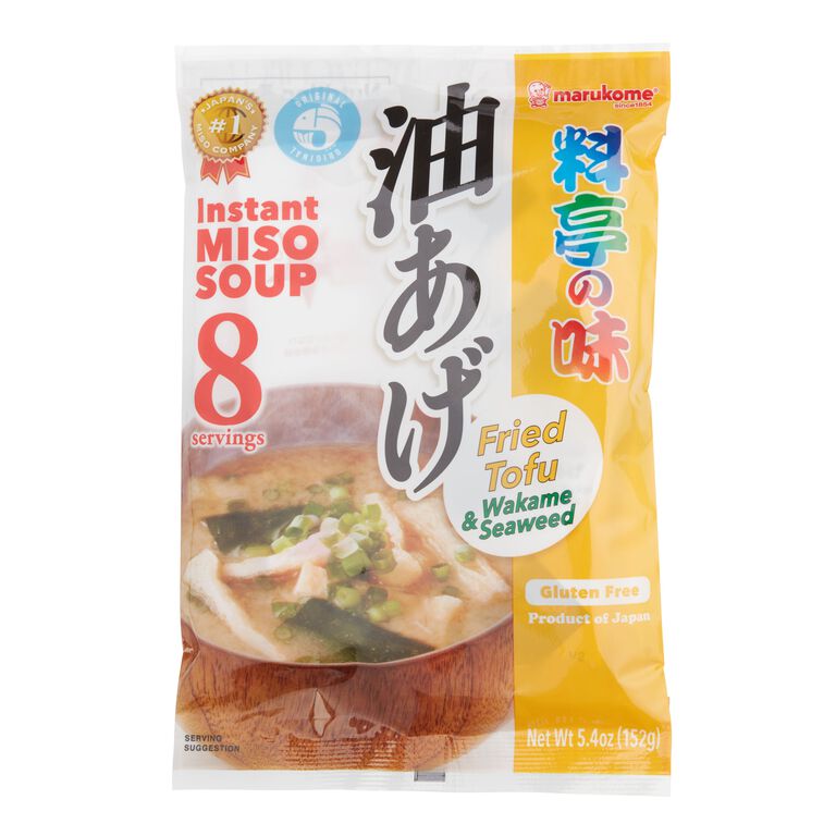8 Pack Marukome Instant Fried Tofu Miso Soup Mix Set of 2 image number 1