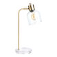 Percy Clear Glass and Brass Adjustable Task Lamp image number 0