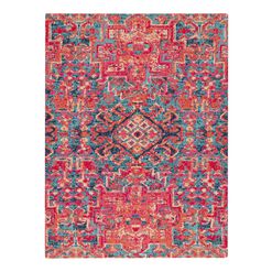 Red And Blue Medallion Office Chair Mat
