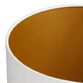 White Linen Drum Table Lamp Shade with Gold Lining image number 2