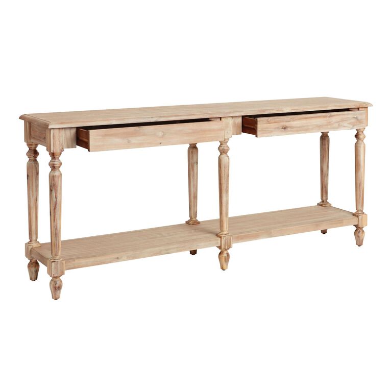 Everett Long Weathered Natural Wood Foyer Table image number 4