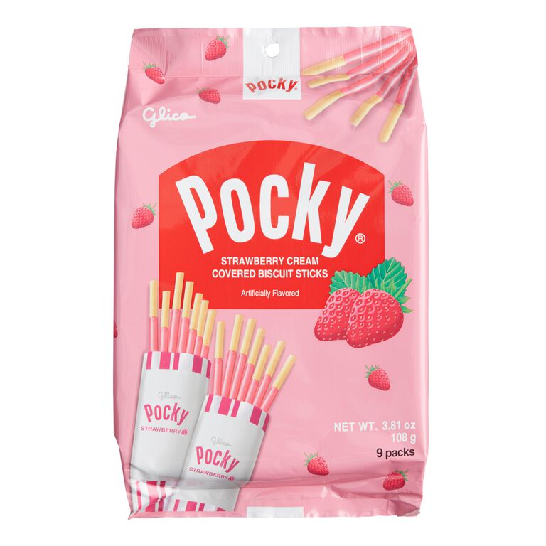 Pocky Strawberry Biscuit Sticks Value Pack image number 1