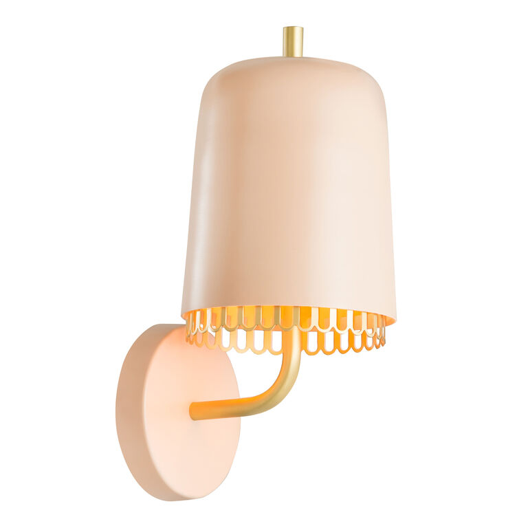 Kuli Pink And Gold Metal Wall Sconce image number 4