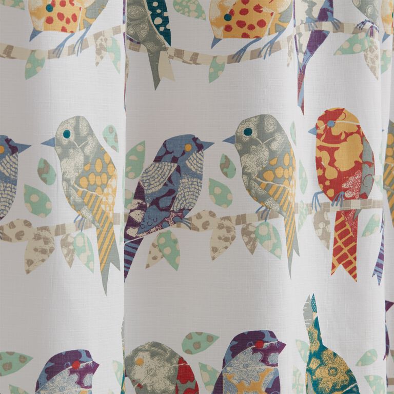 Collingswood Multicolor Bird Print Shower Curtain image number 2