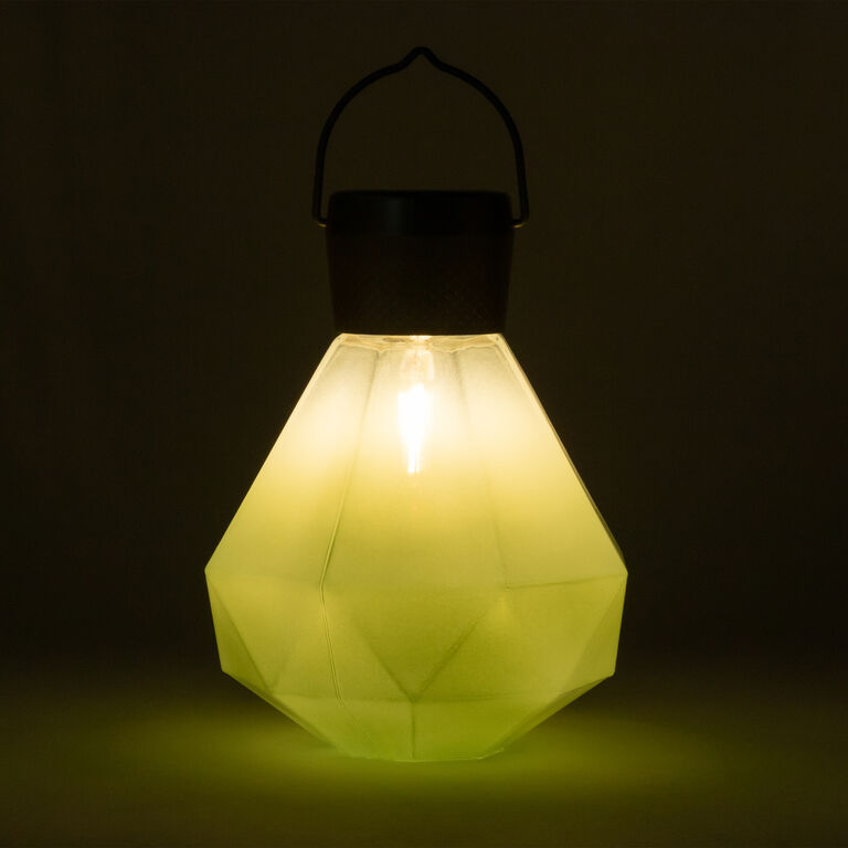 Gem Light Blown Glass Solar LED Lantern image number 4