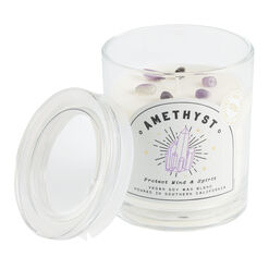 Amethyst Crystal Soy Wax Scented Candle