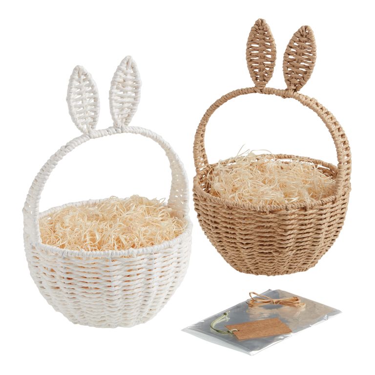 Bunny Ears Woven Easter Gift Basket Kit image number 1