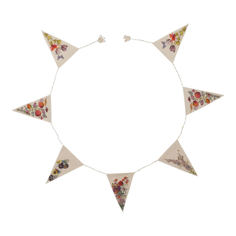 Multicolor Cotton Floral Pennant Garland image number 2
