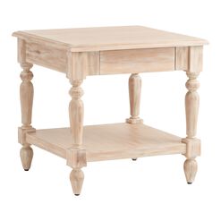 Everett Weathered Natural Wood End Table