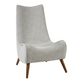 Tan Plush Curved Upholstered Chair image number 0