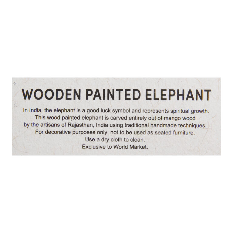 CRAFT Carved Wood Elephant Floor Decor image number 4