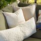 Extra Wide Ivory Textured Boucle Lumbar Pillow image number 1
