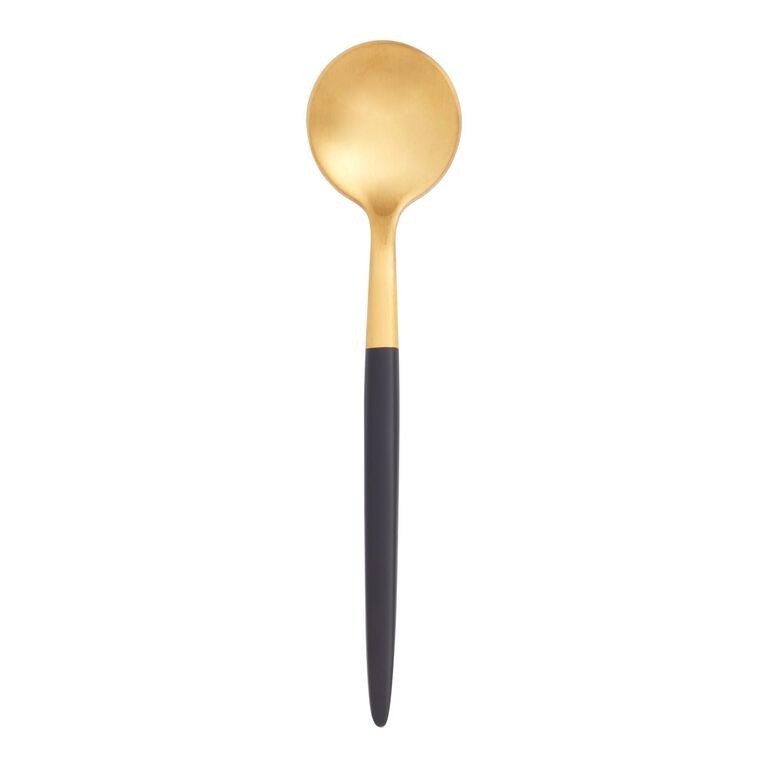 Shay Black And Gold Flatware Collection image number 2
