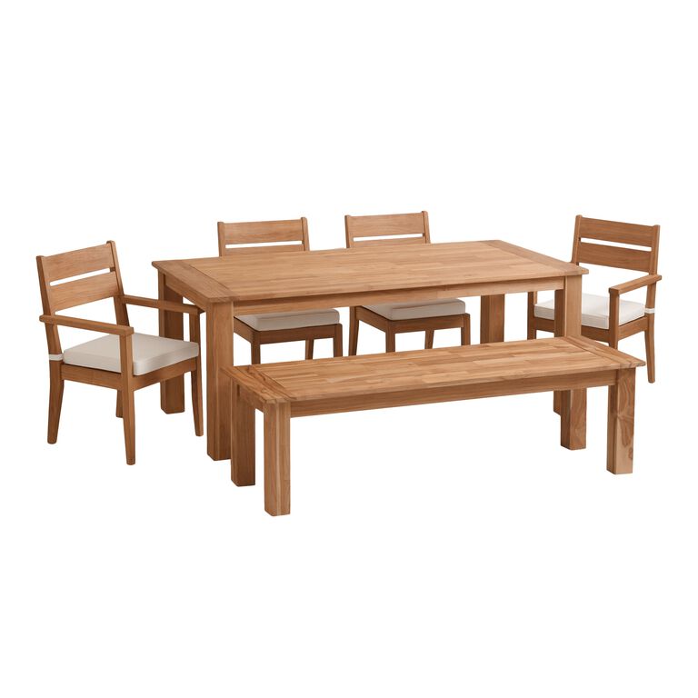 Calero Natural Teak Outdoor Dining Table image number 4