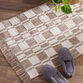 Checkerboard Stripe Woven Cotton Area Rug image number 1