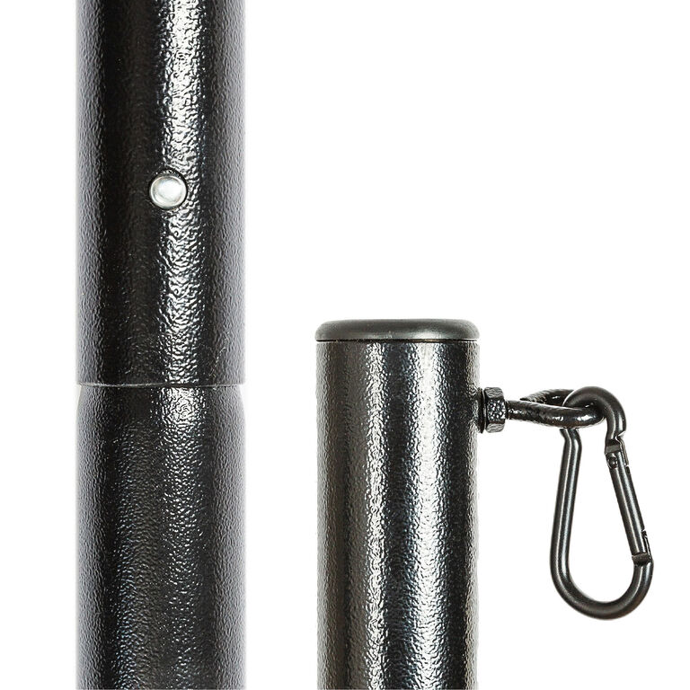 Black Steel String Light Pole with Tank Base image number 3