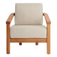 Atrani Natural Acacia Wood Curved Back Outdoor Chair image number 2