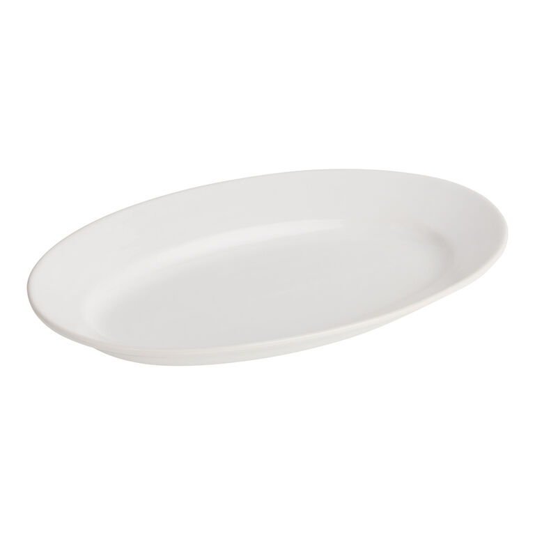 Mateo Medium White Serving Platter image number 1