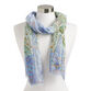 Blue And Green Recycled Yarn Paisley Scarf image number 0