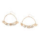 Gold And Gray Cluster Beaded Hoop Drop Earrings image number 0