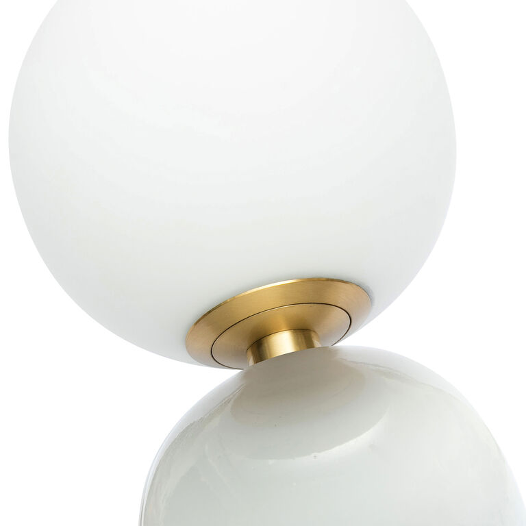 Silvia Frosted Glass Globe and Metal LED Accent Lamp image number 4