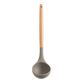 Gray Silicone Ladle With Wood Handle image number 0