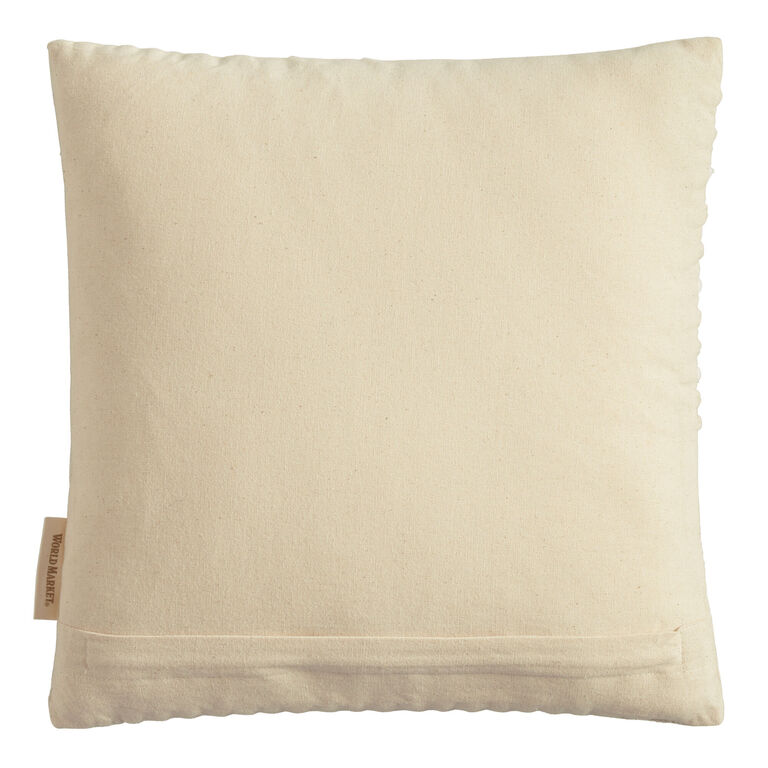 Taupe Embroidered Cord Wave Throw Pillow image number 3