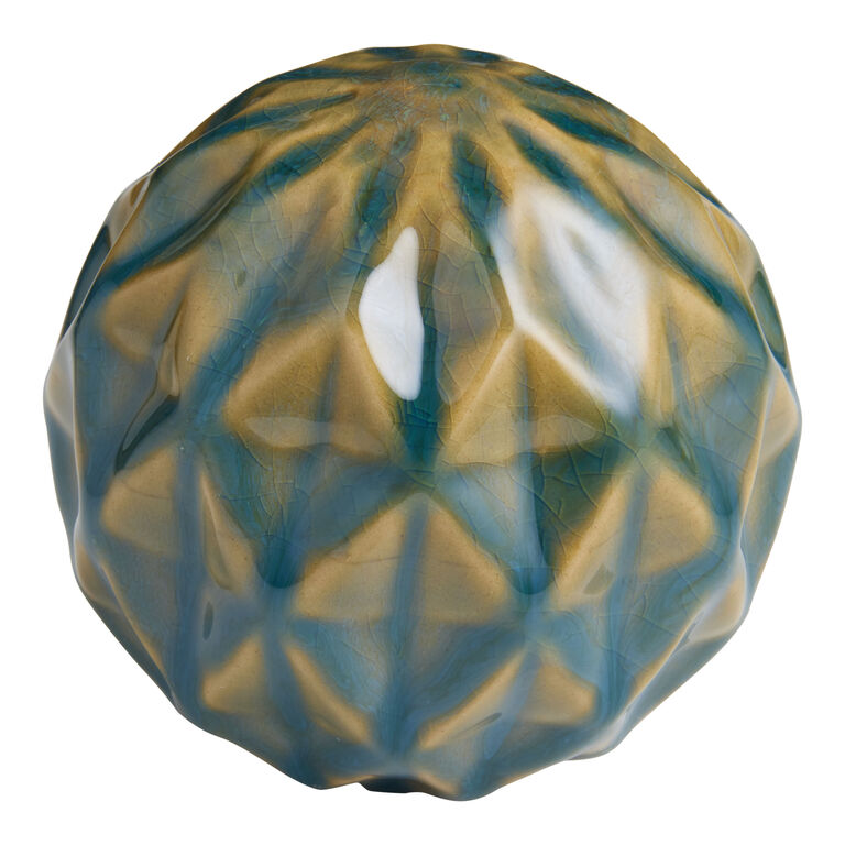 Green Reactive Glaze Ceramic Ball Decor image number 1