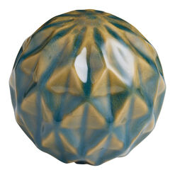 Green Reactive Glaze Ceramic Ball Decor