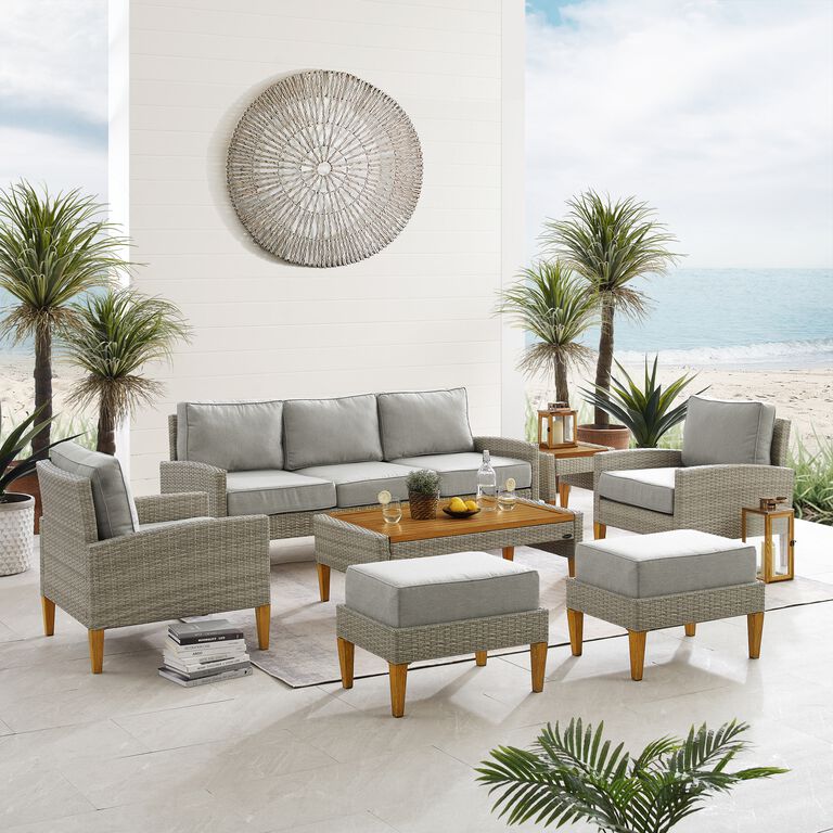 Capella All Weather 7 Piece Outdoor Couch Furniture Set image number 2