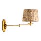 Dustin Gold Metal And Rattan Adjustable Wall Sconce image number 3
