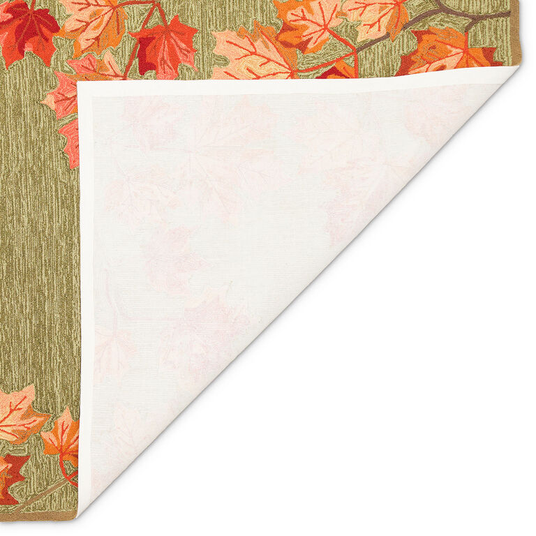 Fall Leaves Border Indoor Outdoor Rug image number 5