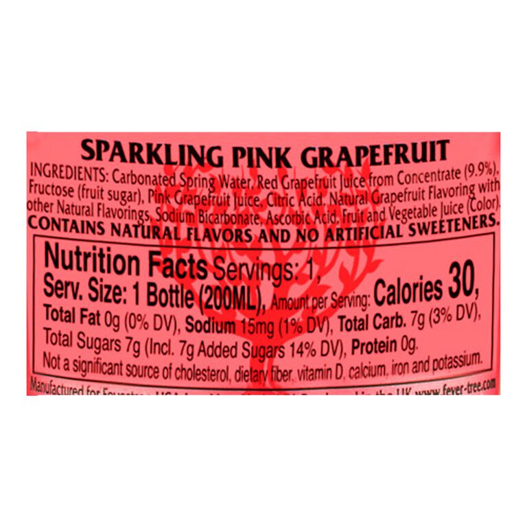 Fever Tree Sparkling Pink Grapefruit 4 Pack image number 2