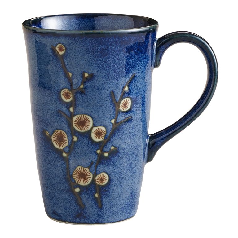 Cherry Blossom Blue Porcelain Mug Set Of 6 image number 1