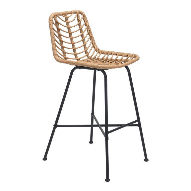 Foley All Weather Wicker Outdoor Barstool Set of 2 image number 1