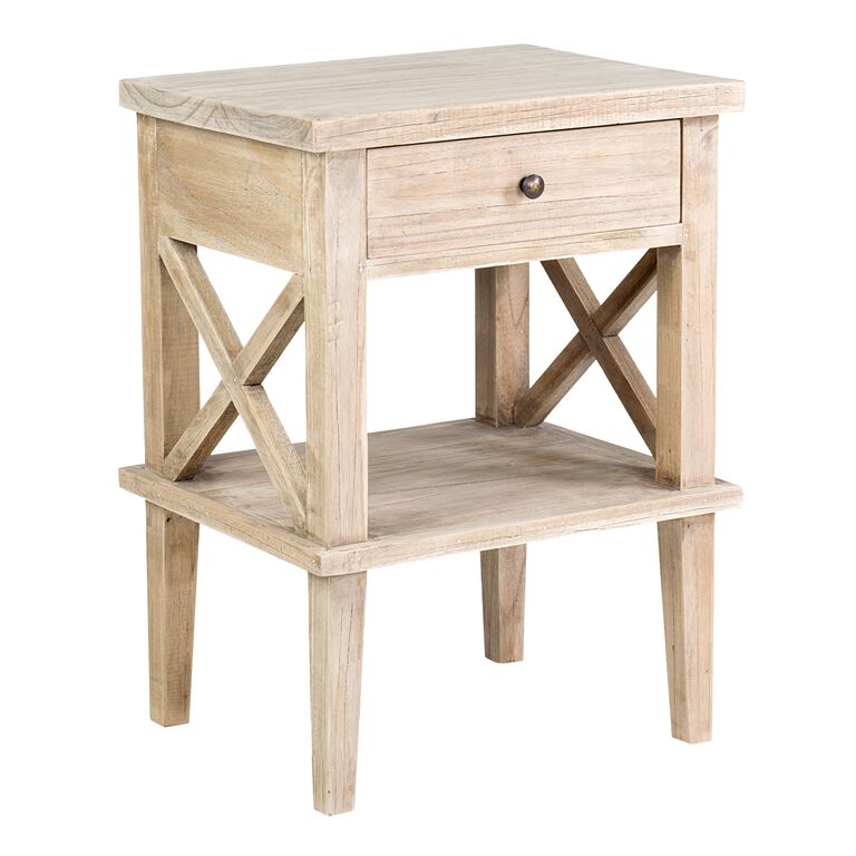 Nora Natural Wood Nightstand image number 1